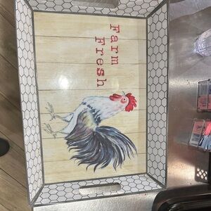 Farm Fresh Rooster Serving Tray